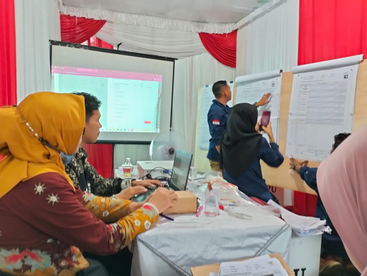 Rekapitulasi pemilu 2024.