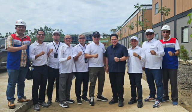 Menteri BUMN Erick Tohir bersama jajaran pemangku kepentingan di IKN.