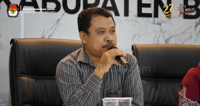 Komisioner KPU Kabupaten Bojonegoro Divisi Sosdiklih, Parmas, dan SDM, Waryono.