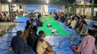 Tokoh masyarakat dan pemuda Desa Katur, Kecamatan Gayam, saat menggelar kegiatan dungo bareng untuk menangkan Wahono-Nurul di Pilkada Bojonegoro 2024.