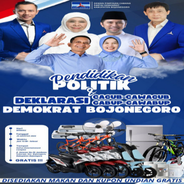 Partai Demokrat Bojonegoro Deklarasi Wahono - Nurul.