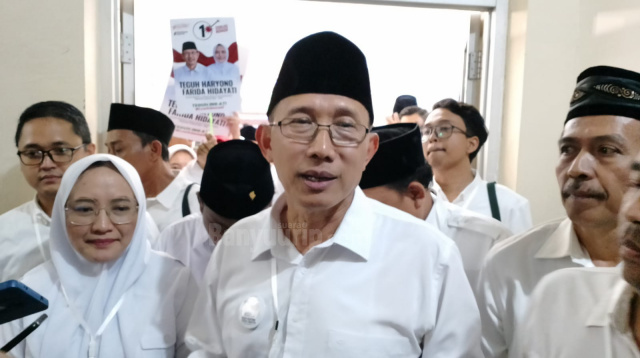 Paslon Bupati dan Wabup nomor 01, Teguh Haryono dan Farida Hidayati.