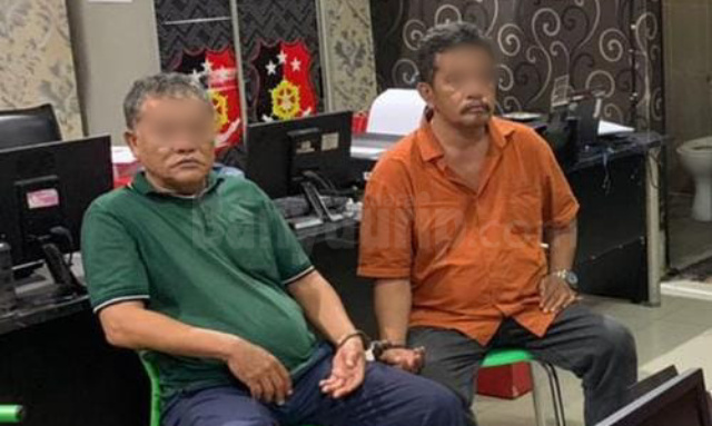 Dua tersangka perkara pemerasan.