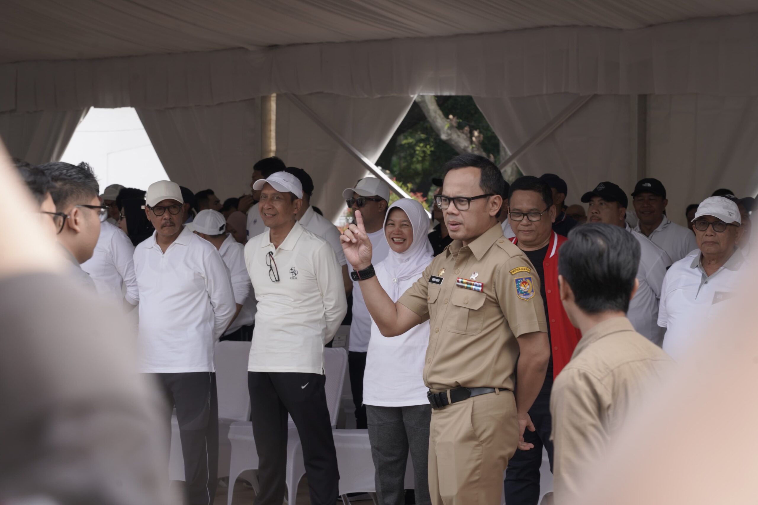 Gladi pelantikan bupati Bojonegoro terpilih.