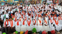 Ratusan jemaah haji Bojonegoro saat mengikuti manasik.