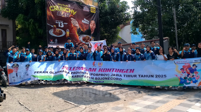 Pemberangkatan cabor porprov IX Jatim 2025.