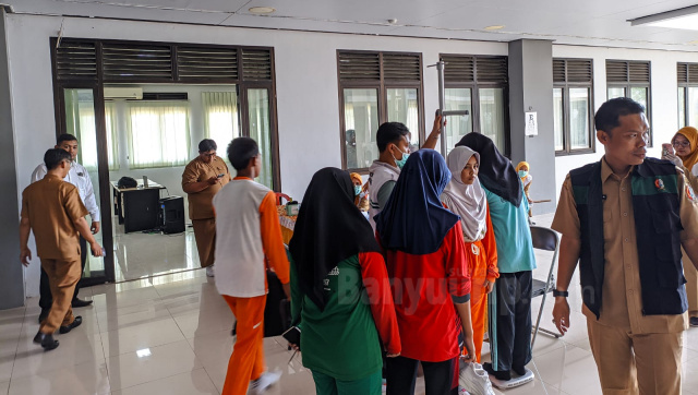 Para calon siswa Sekolah Rakyat di Bojonegoro.