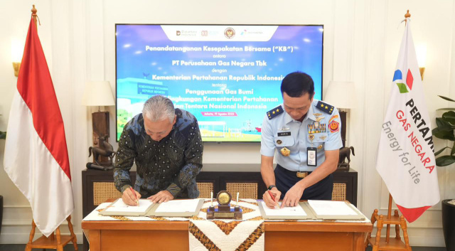 PGN melanjutkan kerja sama pasokan gas bumi untuk fasilitas Kemenhan dan TNI.