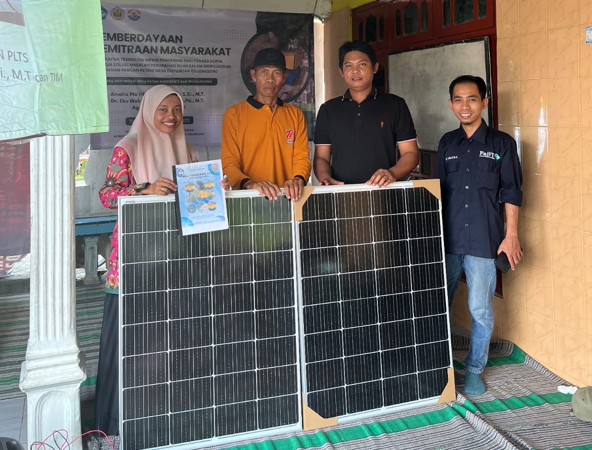 Teknologi pengering padi tenaga surya.