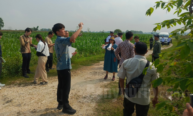 Titik akhir jalan poros Desa Katur ke Desa Jelu.