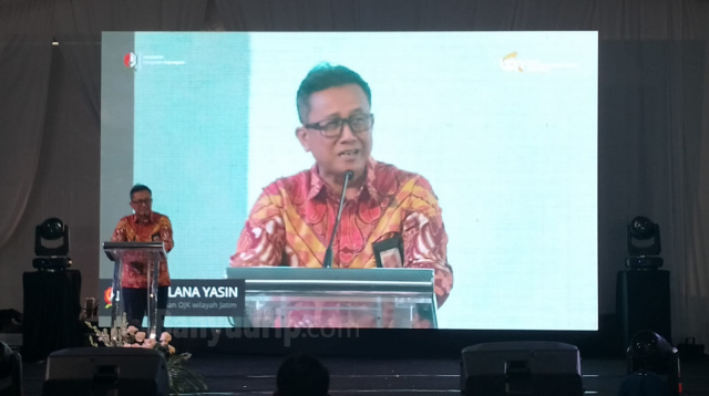 Plt Kepala Divisi Pengawasan Lembaga Jasa Keuangan I, Kantor OJK Provinsi Jatim, Maulana Yasin.