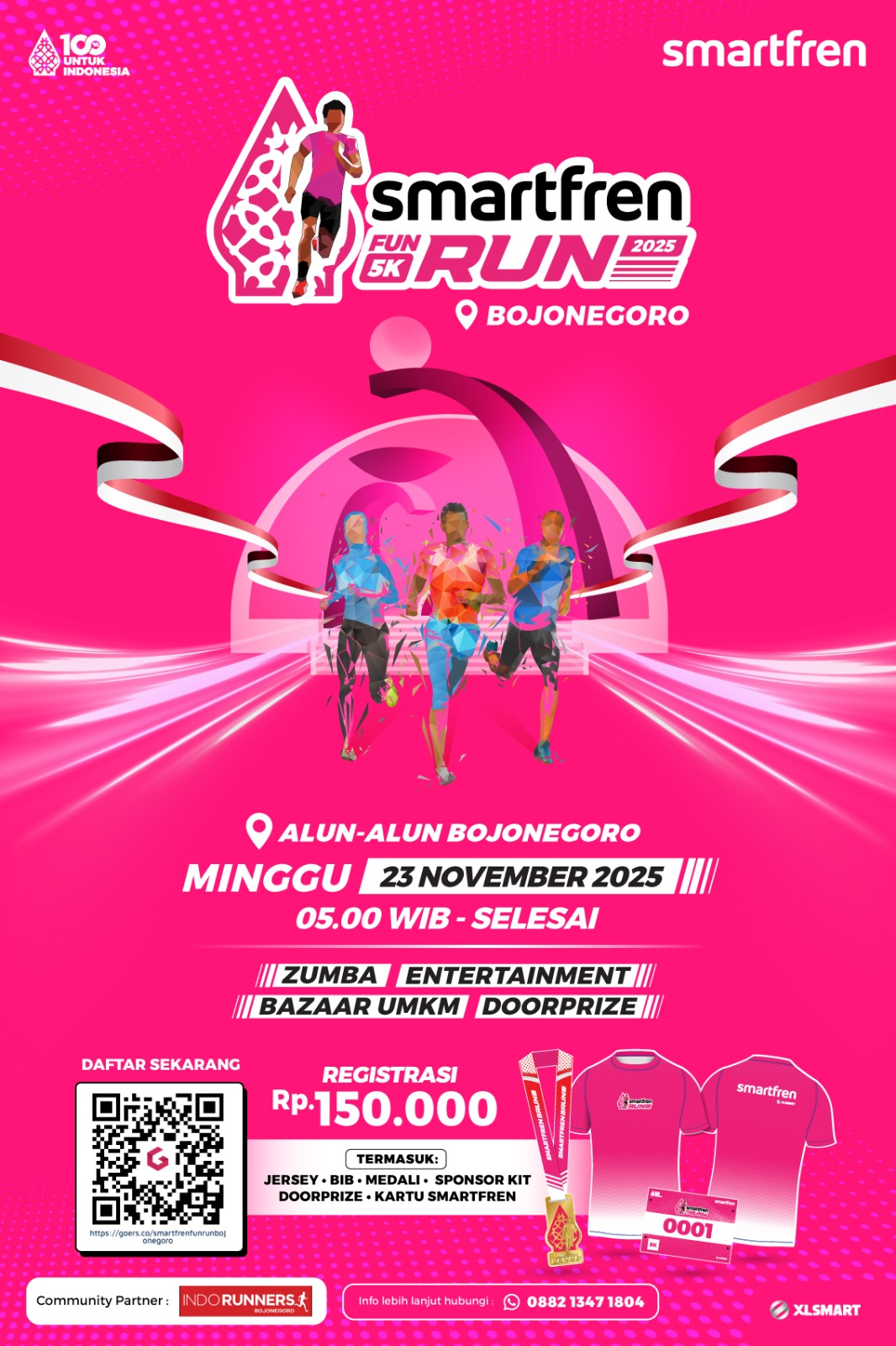 Smartfren Gelar Fun Run di Bojonegoro.