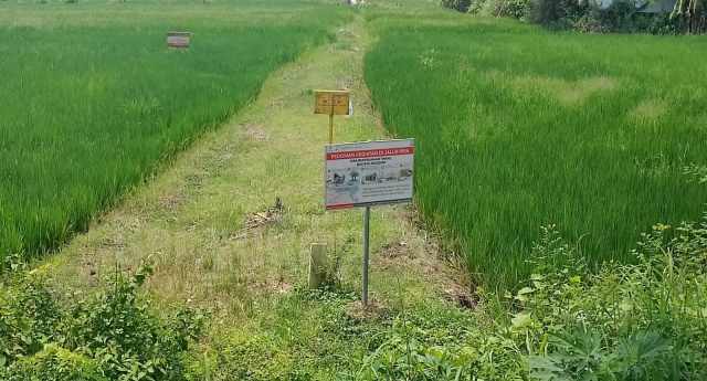 Jalur pipa minyak Banyu Urip, Blok Cepu, di Desa Kalirejo.