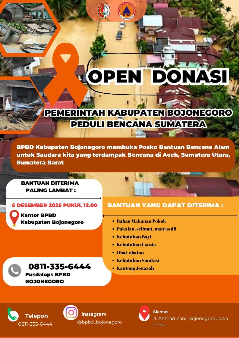 Posko bantuan banjir sumatera.