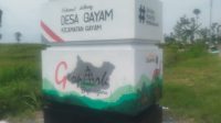 Tugu baru batas Desa Gayam.