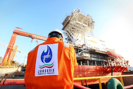 Produksi gas.