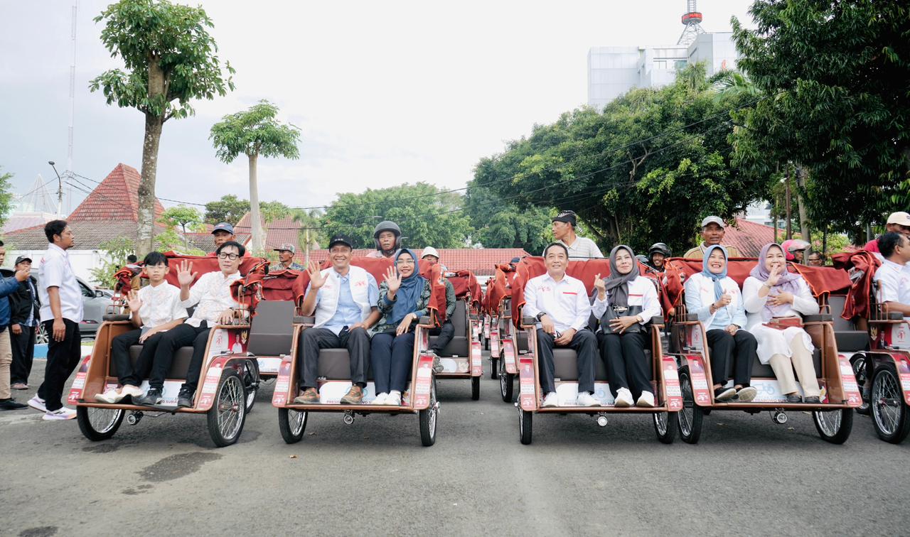 Becak listrik bantuan Prabowo.