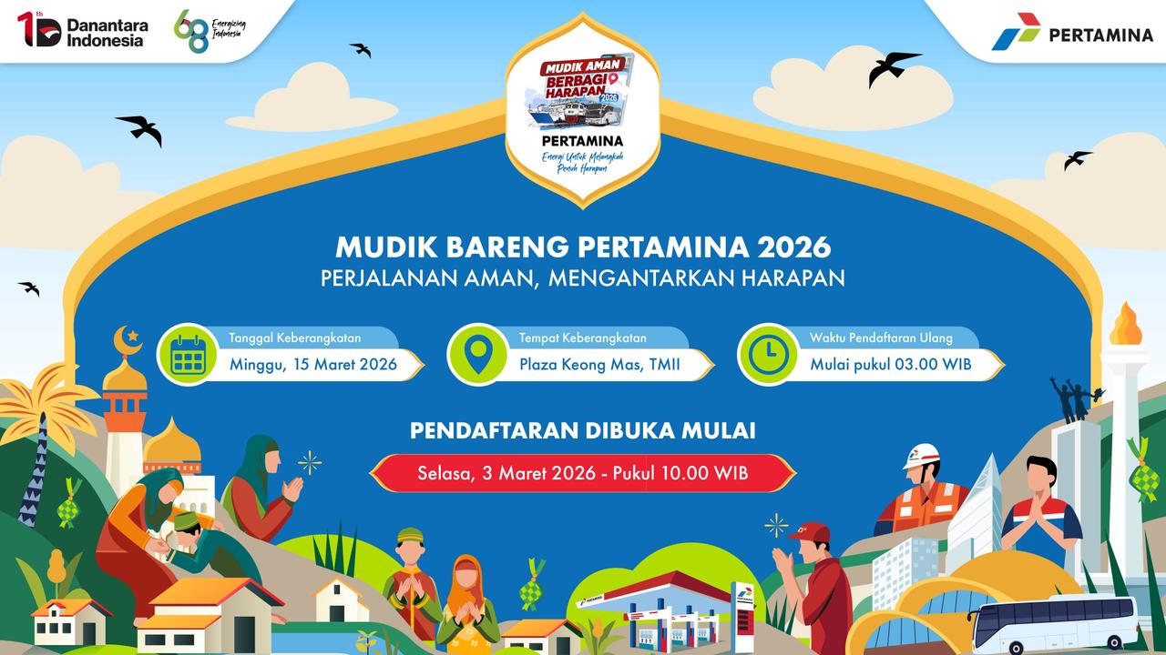 Mudik gratis bareng Pertamina.