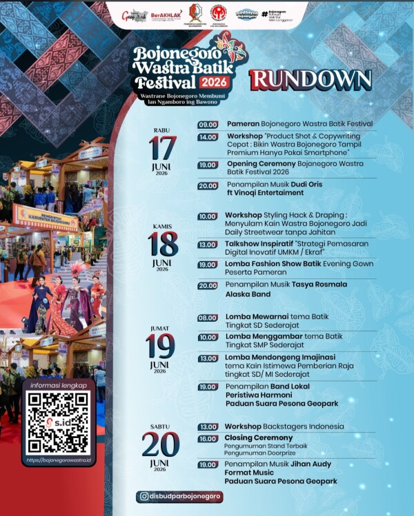 Bojonegoro Wastra Batik Festival 2026.